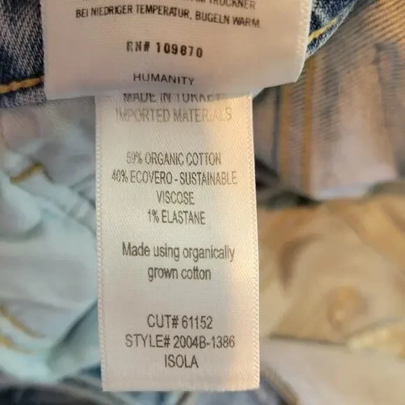 Citizens of Humanity Isola Jeans 32 Button Fly Cropped Bootcut Raw Hem NWT - Picture 12 of 16